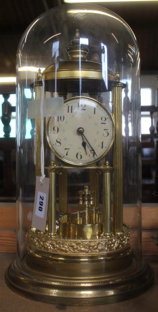 Badische 400 day brass clock under dome